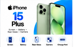 iPhone 15 Plus repair services at Laptop Workshop