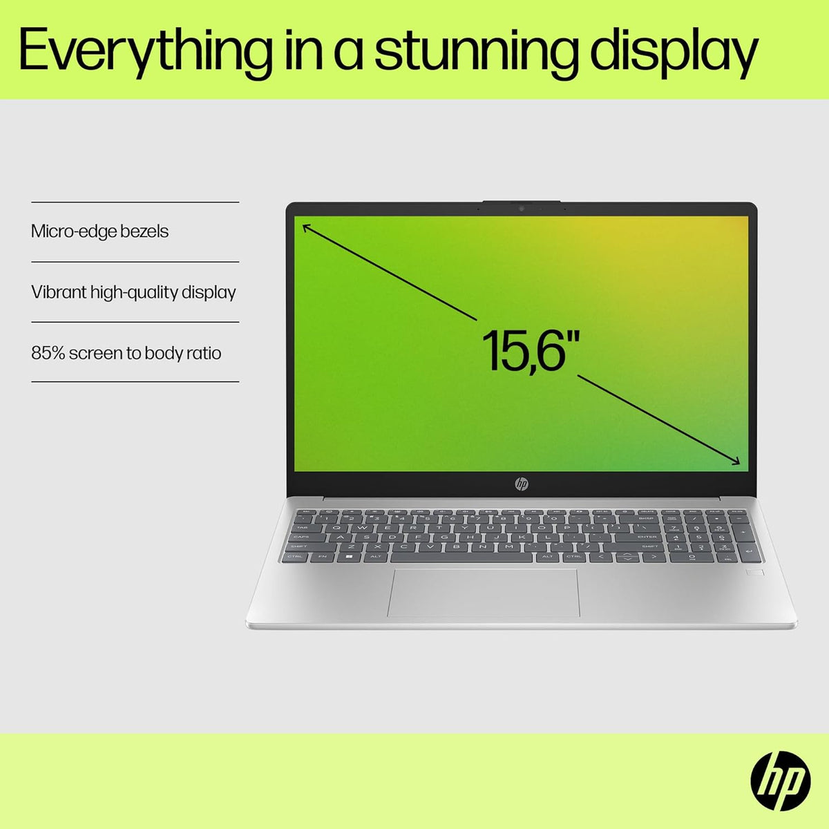 HP 15.6-inch Full HD Laptop Intel Core i3-N305 8GB RAM 512GB SSD