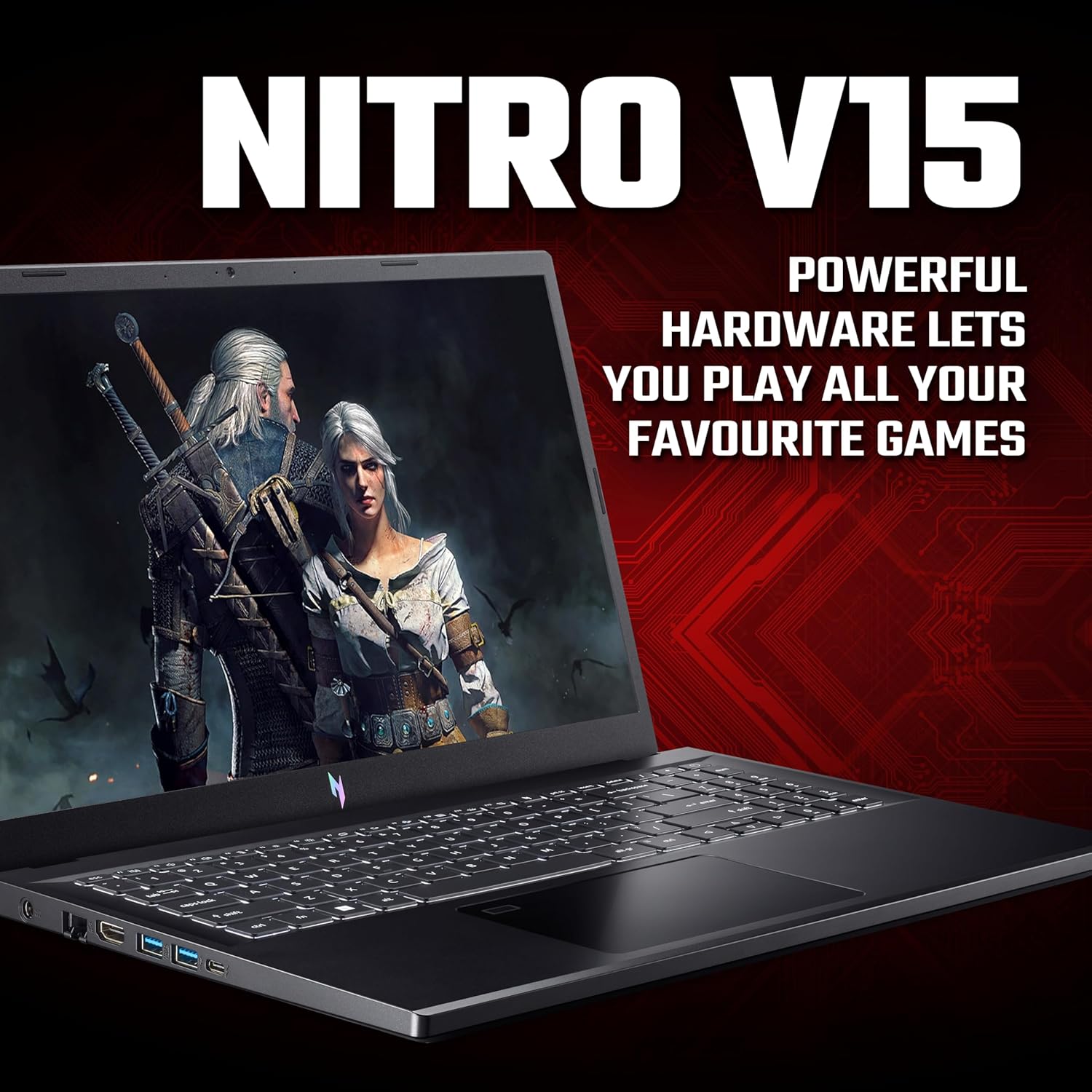 Acer Nitro 15 Laptop - Intel Core i5, 16GB, 512GB SSD, Nvidia RTX 2050, 15.6-inch FHD, Windows 11