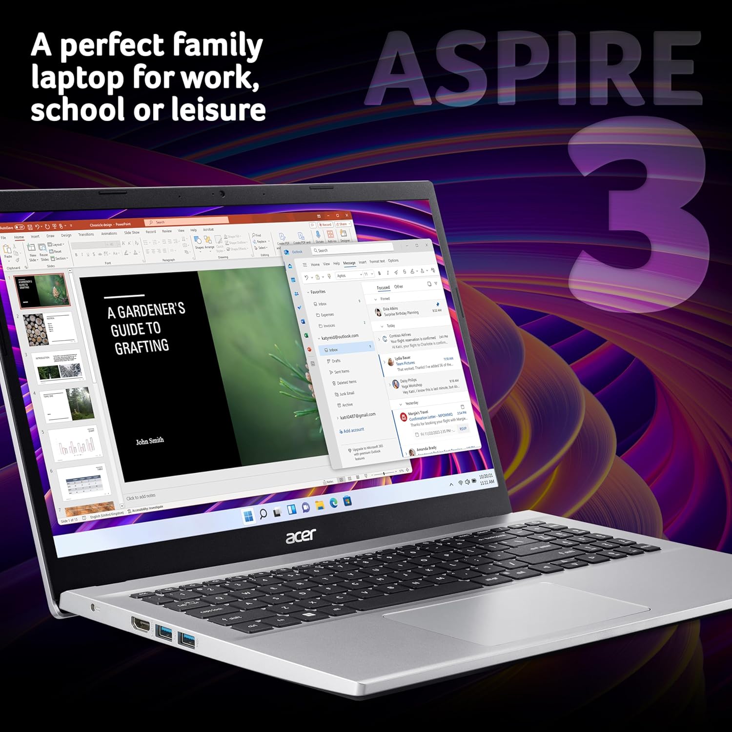 Acer Aspire 3 Laptop – AMD Ryzen 5 | 16GB RAM | 512GB SSD | 15.6" Full HD | Windows 11 | Silver