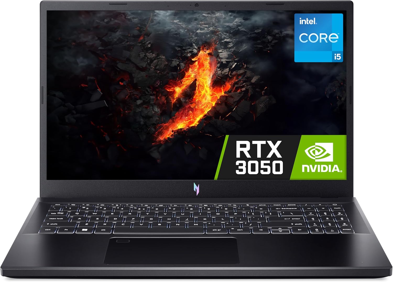 Acer Nitro 15 Laptop - Intel Core i5, 16GB, 512GB SSD, Nvidia RTX 2050, 15.6-inch FHD, Windows 11
