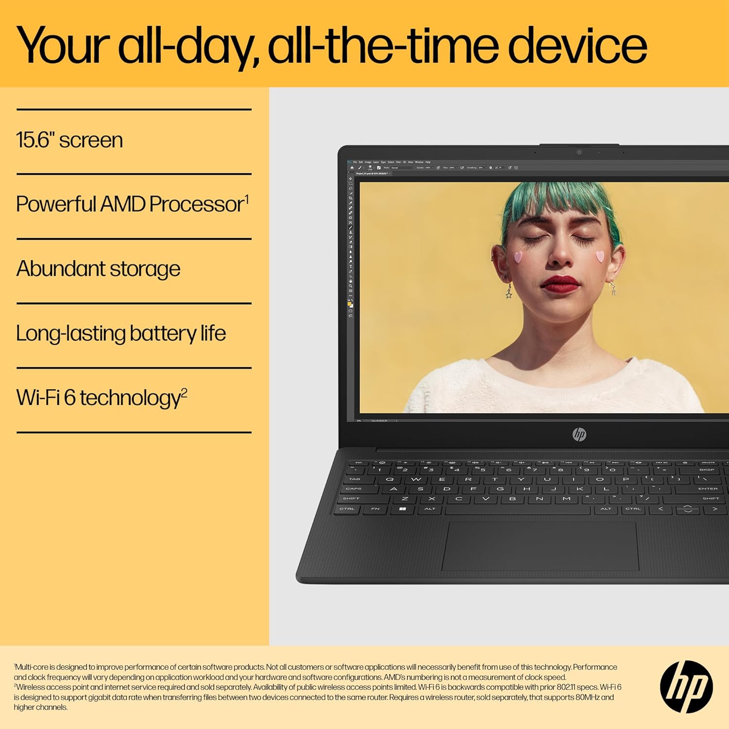 HP 14 Full HD Laptop AMD Ryzen 3 8GB RAM, 256GB SSD, 15.6-inch Windows 11