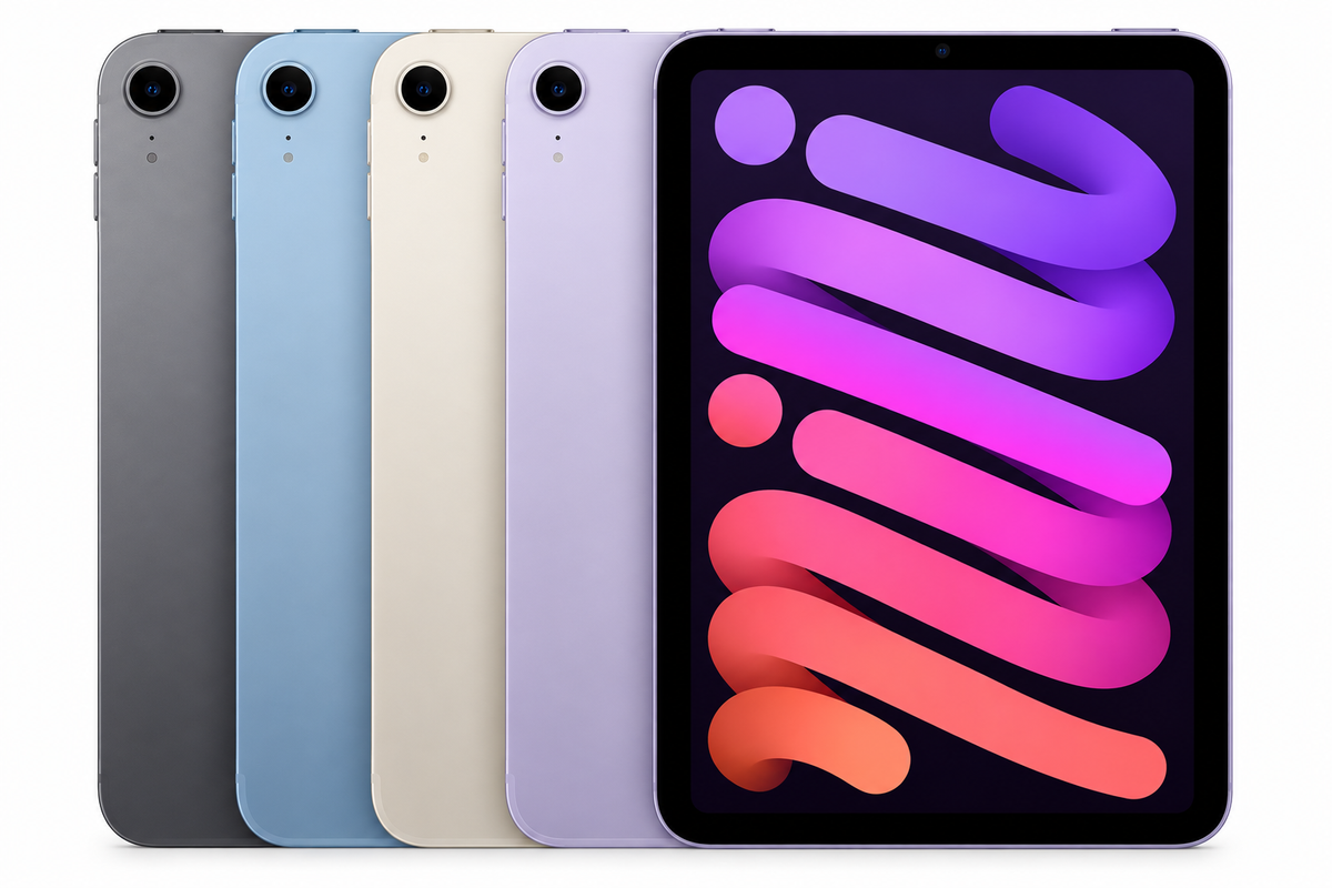 Apple iPad mini 7 A17 Pro in Space Grey, Blue, Starlight and Purple