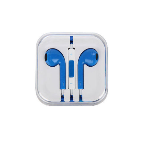 iPhone 5 Style Headphones for iPhone iPad iPod Tablet Laptop Blue