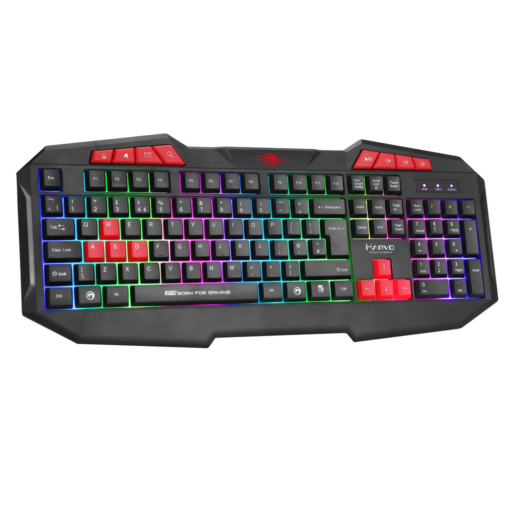 Marvo Scorpion CM375 4-in-1 Gaming Bundle, Wired Keyboard, Mouse, Head