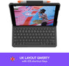 Logitech iPad (7th & 8th Generation) Keyboard Case | Slim Folio with Integrated Wireless Keyboard Graphite