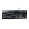 Logitech K120 Wired Keyboard for Windows, USB Plug, Full-Size, Spill-Resistant, Curved Space Bar, Compatible with PC and Laptop, UK English Layout, Black