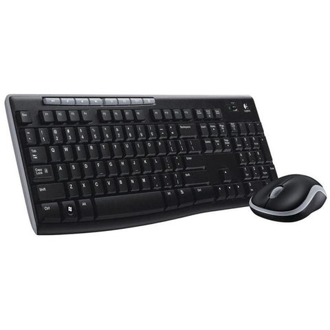 Logitech MK270 Wireless Keyboard and Mouse Combo, 2.4 GHz Wireless, Compact Mouse, 8 Multimedia and Shortcut Keys for PC and Laptop, Black
